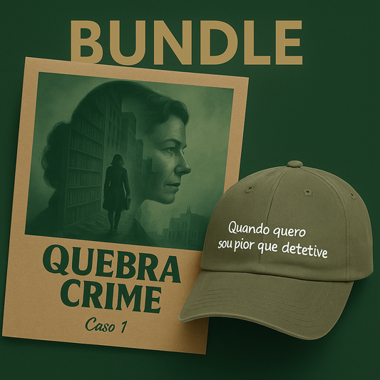 🕵️‍♀️ Bundle 1: Quebra-Crime – Caso 1 + Chapéu